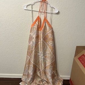 Forever 21 peach and silky long dress